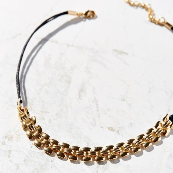 Free People Cord And Chain Choker Necklace - Picture 4 of 5